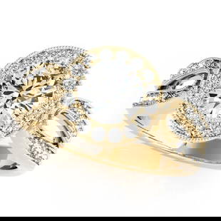 CERTIFIED 18K YELLOW GOLD .72 CTW J-K/VS-SI1 DIAMOND HALO ENGAGEMENT RING: CERTIFIED 18K YELLOW GOLD .72 CTW J-K/VS-SI1 DIAMOND HALO ENGAGEMENT RING (CENTER STONE DIAMOND .40 CTWW J-K/VS-SI1) please request ring size upon payment #PAPPS86385v3