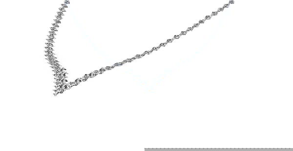 Certified 6.97 Ctw SI2/I1 Diamond 14K White Gold Necklace: Center Diamonds Approx Weight: 6.97 Ctw (Round Cut) Center Diamond Color: J-K Center Clarity: SI2/I1 Stone Setting: Prong Metal Approx Weight: 20.00 Gram 14K White Gold Necklace #PAPPS47870v7