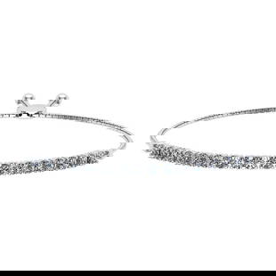 0.52 Ctw SI2/I1 Diamond Prong Set 14K White Gold Slide Bracelet: Center Diamond Weight : 0.52 Ctw (Round Cut) Center Diamond Color :- J-K Center Clarity : SI2/I1 Stone Setting : Prong Metal Weight : Approx 5.60 Gram 14K White Gold Slide Bracelet MJ2675-1.7SB
