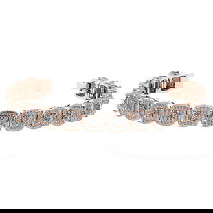 3.60 Ctw SI2/I1 Diamond Style Prong Set 18K Rose Gold Tennis Bracelet: Center Stone Weight ; 2.00 Ctw ( Round Cut) Side Stone Weight : 1.60 Ctw (Round Cut ) Diamond Stone Color : White J-KDiamond Stone Clarity : SI2/I1 Stone Setting : Prong Metal Weight : Approx 14.50 Gr