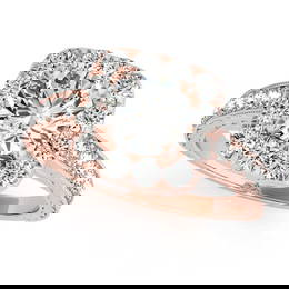 CERTIFIED 18K ROSE GOLD 1.43 CTW J-K/VS-SI1 DIAMOND HALO ENGAGEMENT RING