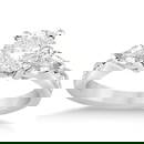 Three Stone Pear Cut Diamond Engagement Ring 14k White Gold 1.51ctw