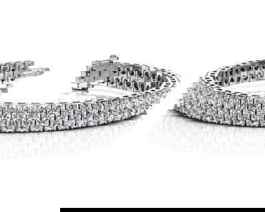 14KT WHITE GOLD 4 CTW G-H VS2/SI1 TIMELESS TWO ROW DIAMOND TENNIS BRACELET: 14KT WHITE GOLD 4 CTW G-H VS2/SI1 TIMELESS TWO ROW DIAMOND TENNIS BRACELET. CODE 187-10 #PAPPS19973v5