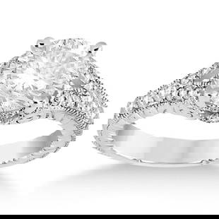 Antique style Style Art Deco Diamond Engagement Ring Platinum 1.33ctw: CENTER STONE; DIAMOND 1.00 CTW CENTER STONE CLARITY; SI1-SI2 CENTER STONE COLOR; J-K CENTER STONE SETTING; SIDE STONE CLARITY; SI1-SI2 SIDE STONE COLOR; J-K SIDE STONE SETTING; Pave ctw OF SIDE STONE: