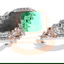 13.91 Ctw VS/SI1 Emerald And Diamond 18K Rose Gold Vintage Style Ring