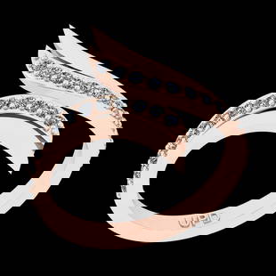0.36 Ctw i2/i3 Diamond 14K Rose Gold Eternity Bypass Ring: Center Diamond Weight : 0.36 Ctw (Round Cut) Center Diamond Color :- J-K Center Clarity : i2/i3 Stone Setting : Prong Metal Weight : Approx 3.50 Gram 14K Rose Gold Eternity Bypass Ring Current Ring Si