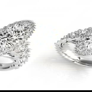 CERTIFIED 18KT WHITE GOLD 1.26 CTW J-K/VS-SI1 DIAMOND HALO ENGAGEMENT RING: CERTIFIED 18KT WHITE GOLD 1.26 CTW J-K/VS-SI1 DIAMOND HALO ENGAGEMENT RING (CENTER STONE DIAMOND .90 CTWW J-K/VS-SI1) please request ring size upon payment #PAPPS86707v3