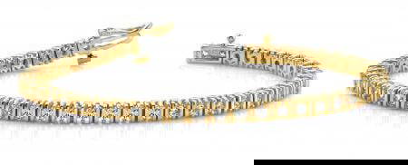 14KT YELLOW GOLD 2 CTW G-H SI2/SI3 DOUBLE LINK DIAMOND TENNIS BRACELET: 14KT YELLOW GOLD 2 CTW G-H SI2/SI3 DOUBLE LINK DIAMOND TENNIS BRACELET #PAPPS20275v5