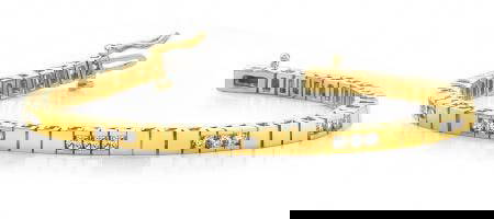 14KT YELLOW GOLD 1 CTW G-H VS2/SI1 DIAMOND BUILDING BLOCK TENNIS BRACELET: 14KT YELLOW GOLD 1 CTW G-H VS2/SI1 DIAMOND BUILDING BLOCK TENNIS BRACELET #PAPPS19970v5