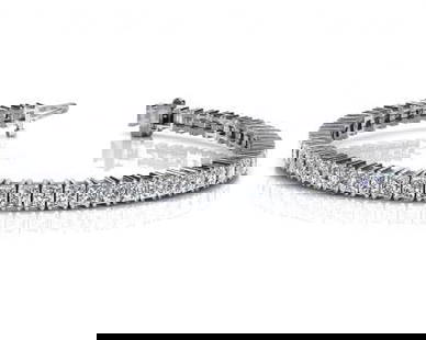 14KT WHITE GOLD 4 CTW G-H VS2/SI1 PRINCESS CUT DIAMOND STRAND TENNIS BRACEL: 14KT WHITE GOLD 4 CTW G-H VS2/SI1 PRINCESS CUT DIAMOND STRAND TENNIS BRACELET #PAPPS19943v5