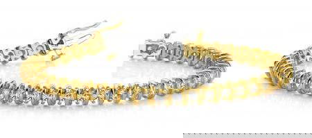14KT YELLOW GOLD 1 CTW G-H SI2/SI3 CLASSIC CURVE LINK DIAMOND TENNIS BRACEL: 14KT YELLOW GOLD 1 CTW G-H SI2/SI3 CLASSIC CURVE LINK DIAMOND TENNIS BRACELET #PAPPS20251v5