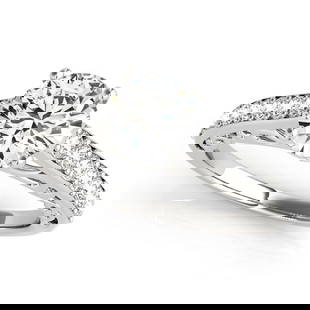 Vintage Style Style Cathedral Diamond Engagement Ring 18k White Gold 2.33ct: CENTER STONE; Diamond 2.00 CTW CENTER STONE CLARITY; I1 CENTER STONE COLOR; J-K CENTER STONE SETTING; Prong SIDE STONE CLARITY; SI2-I1 SIDE STONE COLOR; J-K SIDE STONE SETTING; Pave ctw OF SIDE STONE: