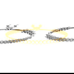 2.07 Ctw SI2/I1 Diamond Bezel Set 14K Yellow Gold Slide Bracelet