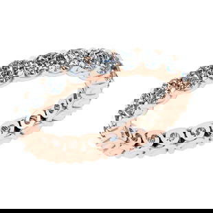 2.50 Ctw Diamond 14k Rose Gold Eternity Band Ring: Center Diamond Weight : 2.50 Ctw (Round Cut ) Center Diamond Color : J-K Stone Setting : Prong Center Stone Clarity : SI2/I1 Metal Weight : Approx 3.00 Gram 14k Rose Gold Eternity Band Ring Current Ri