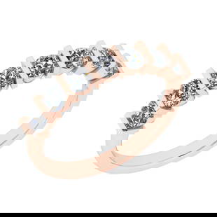 0.70 Ctw Diamond 14k Rose Gold Eternity Band Ring: Center Diamond Weight : 0.70 Ctw (Round Cut ) Center Diamond Color : J-K Stone Setting : Prong Center Stone Clarity : SI2/I1 Metal Weight : Approx 2.60 Gram 14k Rose Gold Eternity Band Ring Current Ri