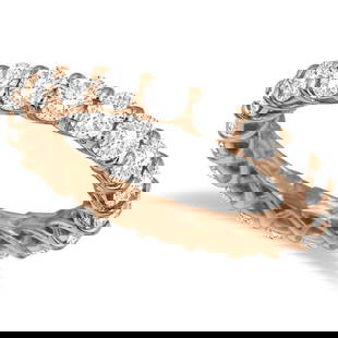 Luxury Diamond Eternity Anniversary Ring Band 14k Rose Gold 3.50ctw: CENTER STONE; Diamond CENTER STONE CLARITY; SI CENTER STONE COLOR; J-K CENTER STONE SETTING; Prong SIDE STONE CLARITY; SIDE STONE COLOR; SIDE STONE SETTING; ctw OF SIDE STONE: SIDE STONE QUALITY; #PAP