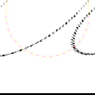 7.10 Ctw SI2/I1 Ruby And Diamond 14K Yellow Gold Necklace: Center Stone Weight : 5.00 Ctw (Marquise Cut ) Center Stone Color : Ruby Center Stone Setting : Prong Side Stone Weight Of Ctw 2.10 Ctw Side Stone Color : J-K Stone Clarity : SI2/I1 Stone Setting :