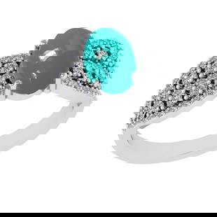 2.55 Ctw VS/SI1Emerald and Diamond 14K White Gold Engagement Ring: Color Stone Weight : 1.93 Ctw (Oval Cab) Stone Color :- Emerald Center Stone Setting : Prong Side Weight Of Ctw 0.62 Ctw Color : J-K Clarity : VS/SI1 Stone Setting : Prong Metal Weight : Approx 4.40