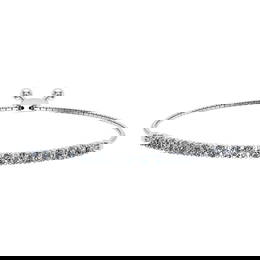 0.52 Ctw SI2/I1 Diamond Prong Set 14K White Gold Slide Bracelet