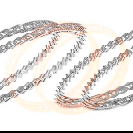 Certified 8.12 Ctw Diamond VS/SI1 Bangles 14K Rose Gold Made In USA