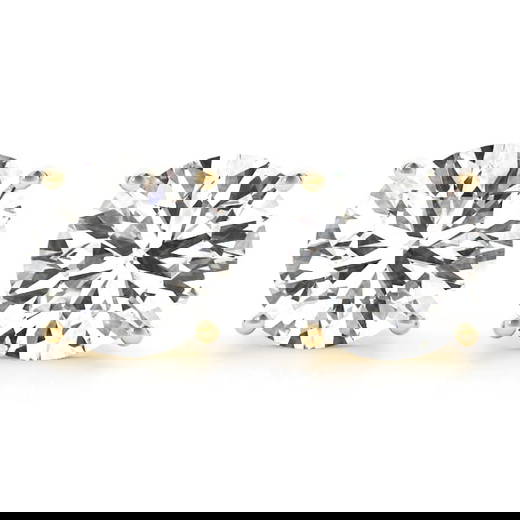 Certified 1.11 CTW Round Diamond Stud Earrings D/SI2