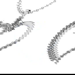 0.34 Ctw SI2/I1 Diamond 14K White Gold Valentine s Day special Pendant