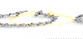 14KT YELLOW GOLD 1 CTW G-H VS2/SI1 TEARDROP LINK DIAMOND BRACELET