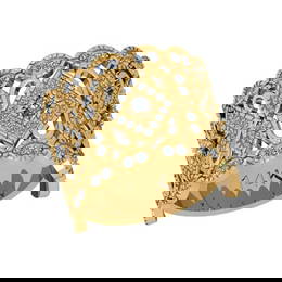 0.92 Ctw SI2/I1 Diamond 14K Yellow Gold Wedding/Anniversary /Engagement Ban