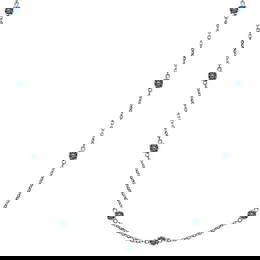 Fancy Blue Station Necklace 14k White Gold (3.00ct)