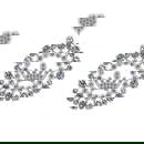 3.82 Ctw SI2/I1 Diamond Style Prong & Bezel Set 14K White Gold Earrings