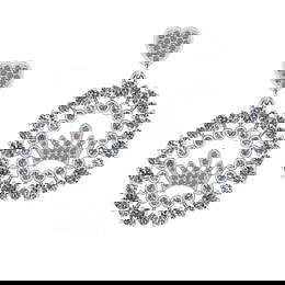 3.82 Ctw SI2/I1 Diamond Style Prong & Bezel Set 14K White Gold Earrings