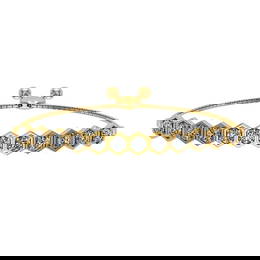 1.23 Ctw SI2/I1 Diamond Prong Set 14K Yellow Gold Slide Bracelet