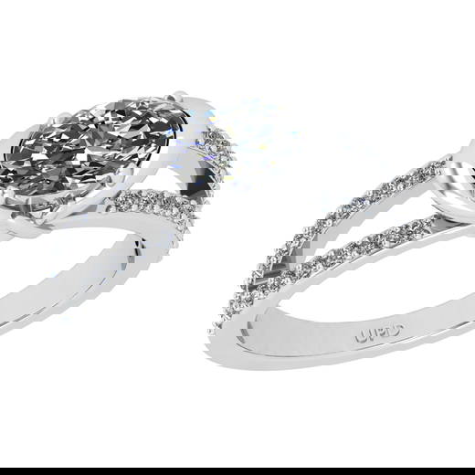1.90 Ctw IGI Certificate Diamond Set 14K White Gold Engagement Ring