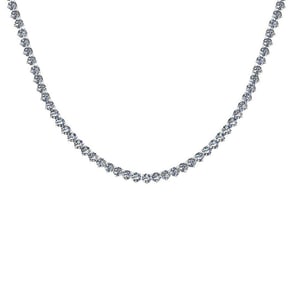 4.64 Ctw SI2/I1 Diamond 14K White Gold Necklace