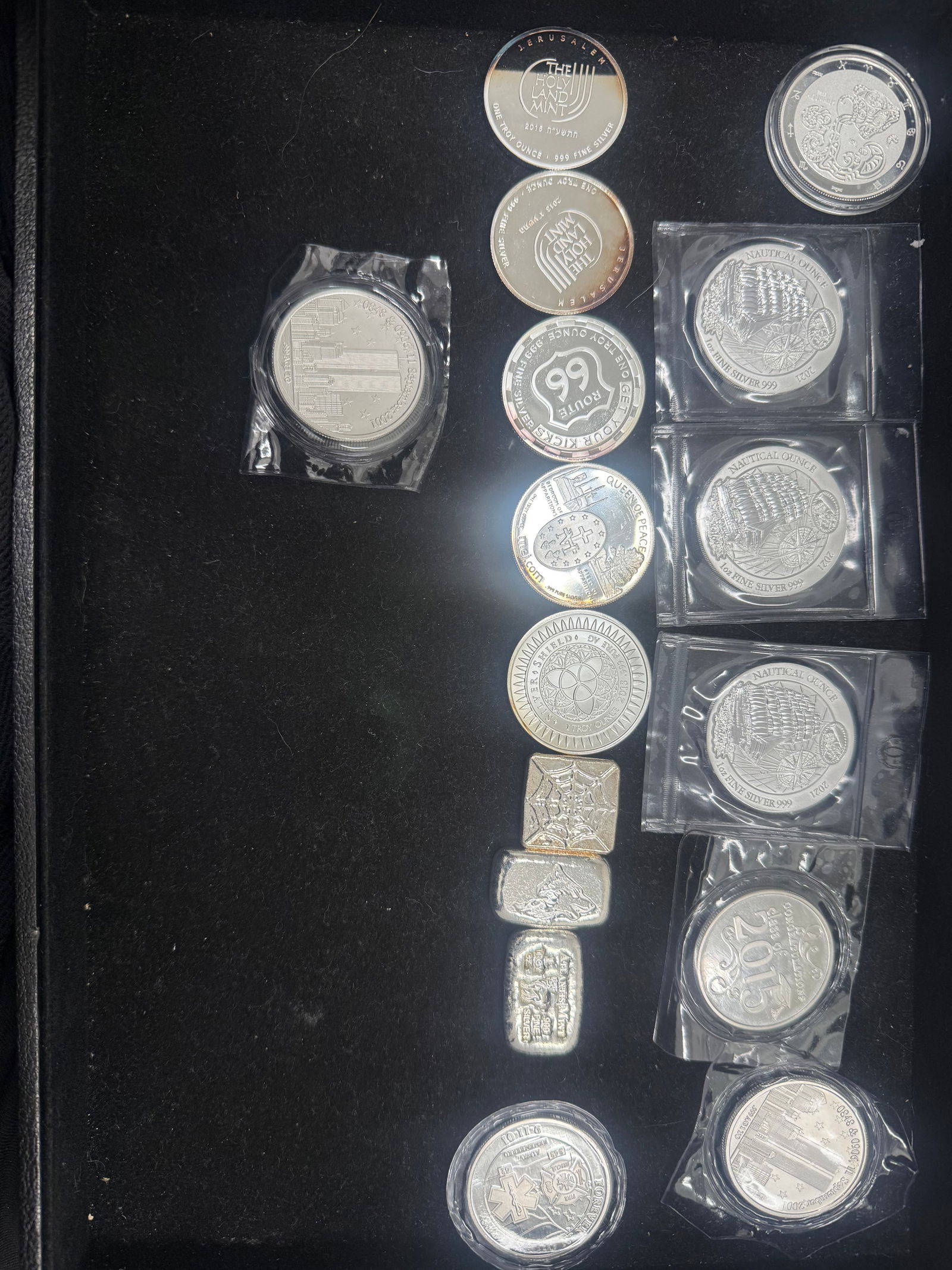 Lot of Mixed Pure 1 Ounce Silver Bars/Coin of Varying Mints .999 16 pieces: Lot of Mixed Pure 1 Ounce Silver Bars/Coin of Varying Mints .999 16 pieces #PAPPS98522v15
