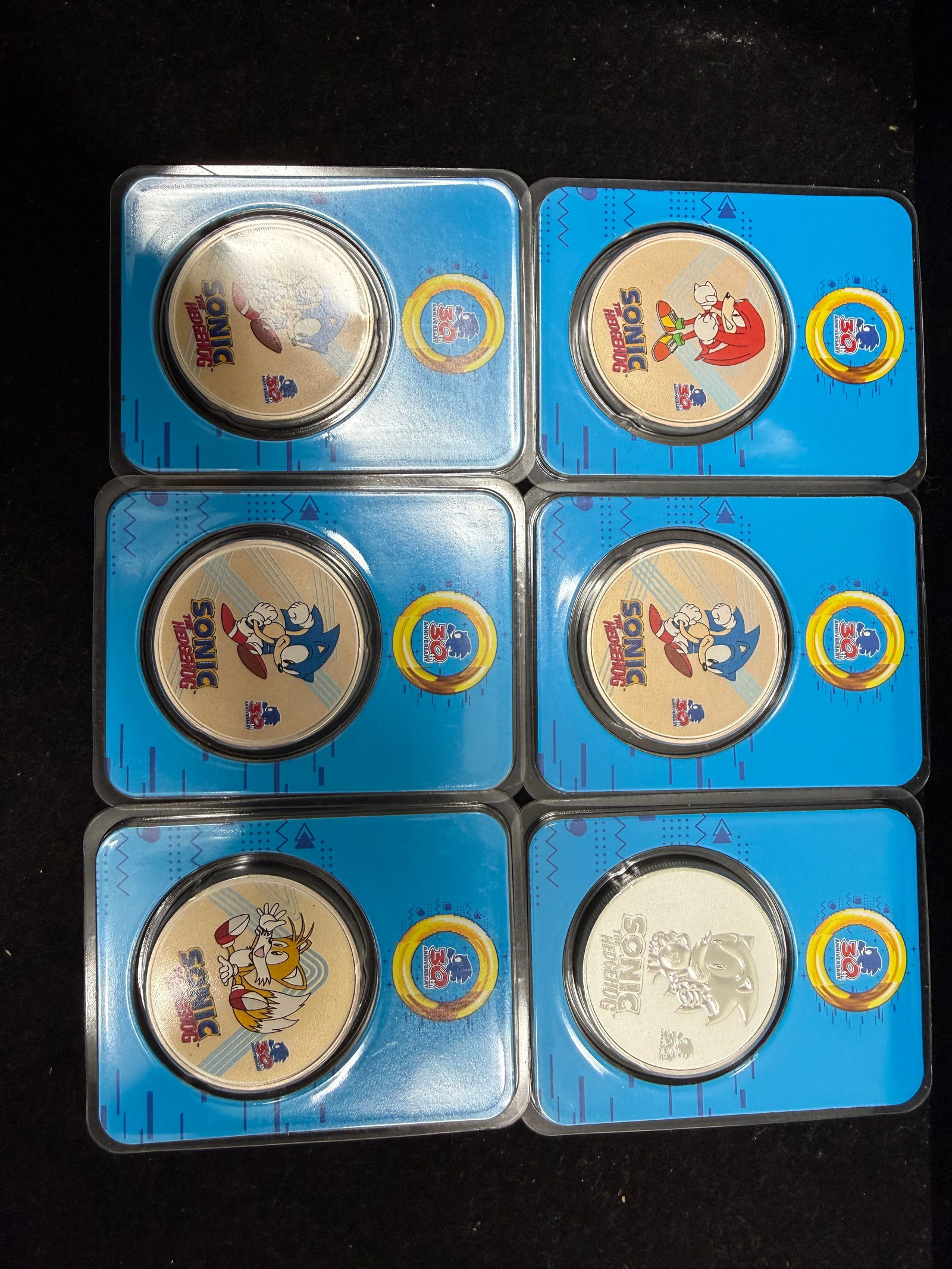 Lot Of 1 Ounce Pure Silver Coins Sonic The Hedgehog .999 6 Pieces: Lot Of 1 Ounce Pure Silver Coins Sonic The Hedgehog .999 6 Pieces #PAPPS98474v15