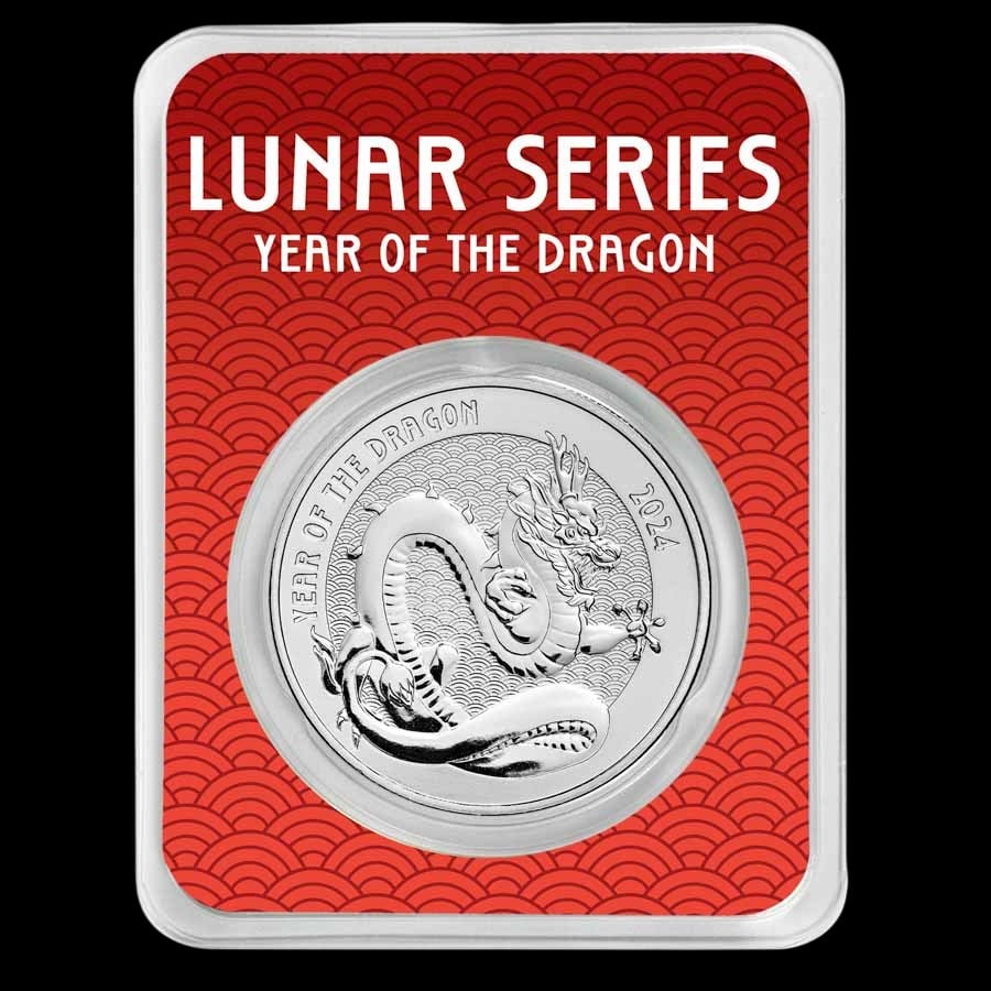 1 oz Silver Round - 2024 APMEX Year of the Dragon (TEP, Series 2): 1 oz Silver Round - 2024 APMEX Year of the Dragon (TEP, Series 2) #PAPPS65108v15