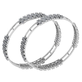 15.20 Ctw SI2/I1 Diamond 10K White Gold Bengals