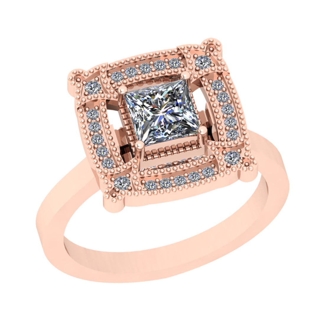 0.90 Ctw SI2/I1Diamond 14K Rose Gold Engagement Ring (1 of 3)