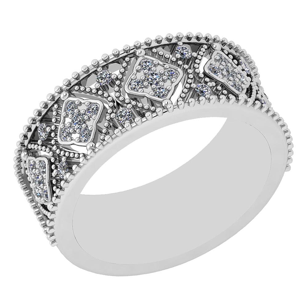 Certified 0.26 Ctw Diamond VS/SI1 18k White Gold Band Made In USA: Center Stone Approx Weight ; 0.26 Ctw (33 Pcs Round) Stone Color: White G-H Diamond Stone Clarity: VS/SI1 Color Stone Setting ; Prong Metal Approx Weight: 5.10 Gram 18k White Gold Band Made In USA