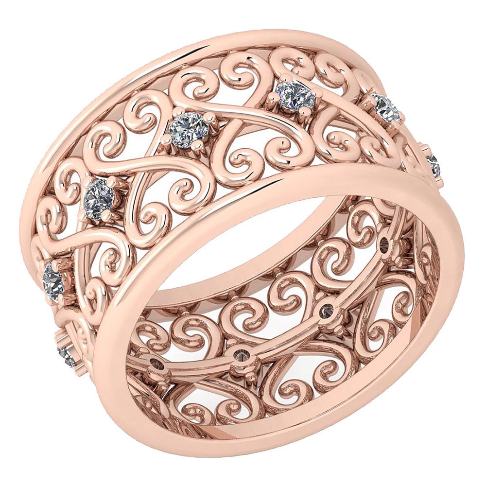Certified 0.33 Ctw Diamond VS/SI1 14K Rose Gold Ring Made In USA: Center Stone Approx Weight ; 0.33 Ctw (11 Pcs Round) Stone Color: White G-H Diamond Stone Clarity: VS/SI1 Color Stone Setting ; Prong Metal Approx Weight: 5.10 Gram 14K Rose Gold Ring Made In USA