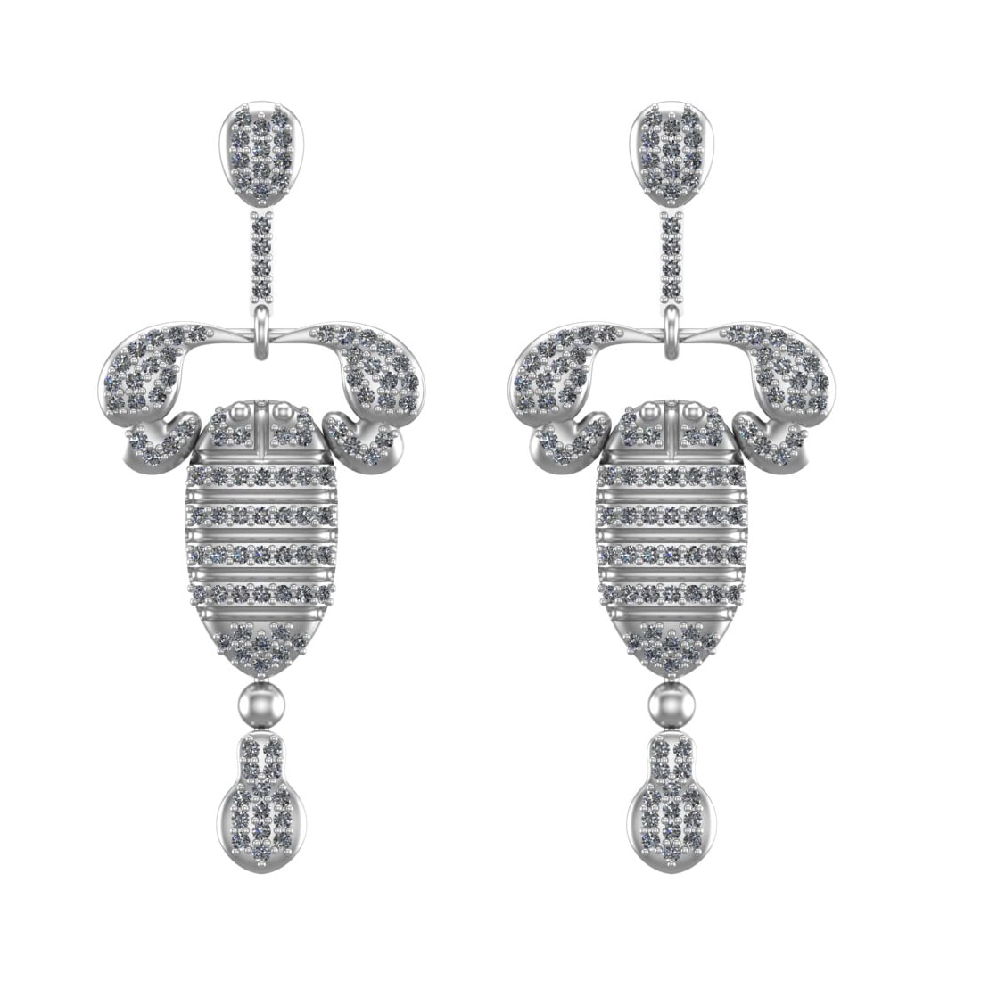 1.06 Ctw SI2/I1 Diamond 14K White Gold Scorpion Earrings: Total Diamond Weight : 1.06 Ctw ( Round Cut ) Diamond Color :- J-K Clarity : SI2/I1 Stone Setting : Prong Metal Weight : Approx 7.80 Gram 14K White Gold Scorpion Earrings Length :- 41 mm #PAPPS94482v7
