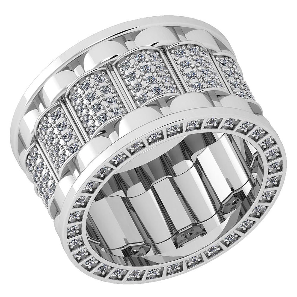 Certified 1.04 Ctw Diamond VS/SI1 14K White Gold Band Ring Made In USA: Center Stone Approx Weight ; 1.04 Ctw (208 Pcs Round) Stone Color: White G-H Diamond Stone Clarity: VS/SI1 Color Stone Setting ; Prong Metal Approx Weight: 8.50 Gram 14K White Gold Band Made In USA