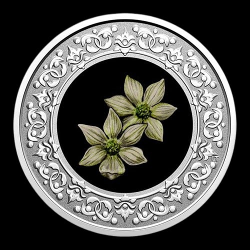 2020 RCM 1/4 oz Ag $3 Floral Emblems - BC: Pacific Dogwood: 2020 RCM 1/4 oz Ag $3 Floral Emblems - BC: Pacific Dogwood #PAPPS65188v15