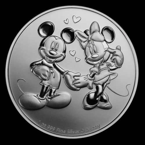 2020 Niue 1 oz Silver $2 Disney Mickey & Minnie Mouse BU (1 of 1)