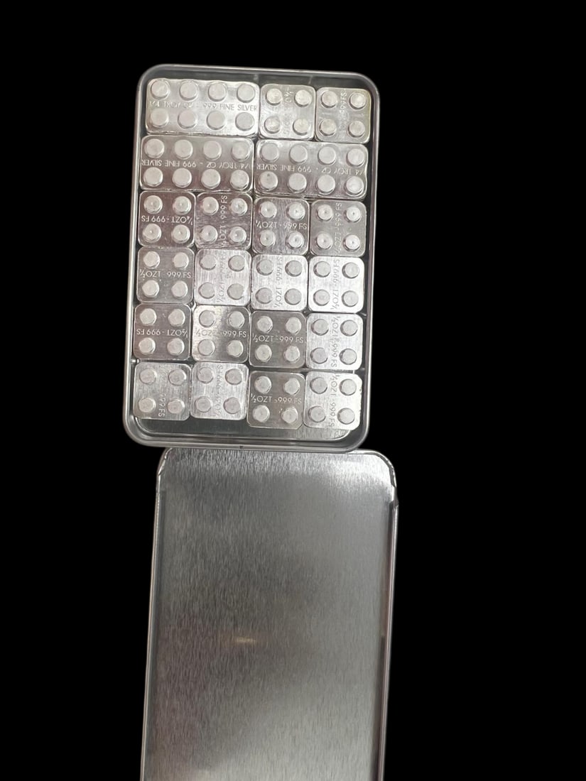 12 oz Silver Building Block Bars - 40-Piece Accessory Set (1 of 1)