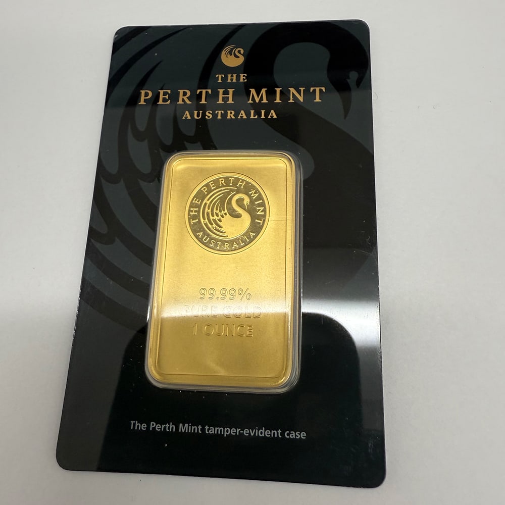 Perth Mint 1 ounce Gold Bar In Assay (1 of 1)