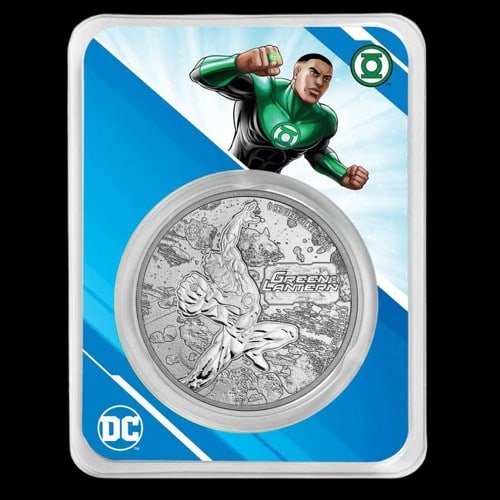 2023 Samoa 1 oz Silver DC Comics Green Lantern BU (with TEP): 2023 Samoa 1 oz Silver DC Comics Green Lantern BU (with TEP) #PAPPS65162v15