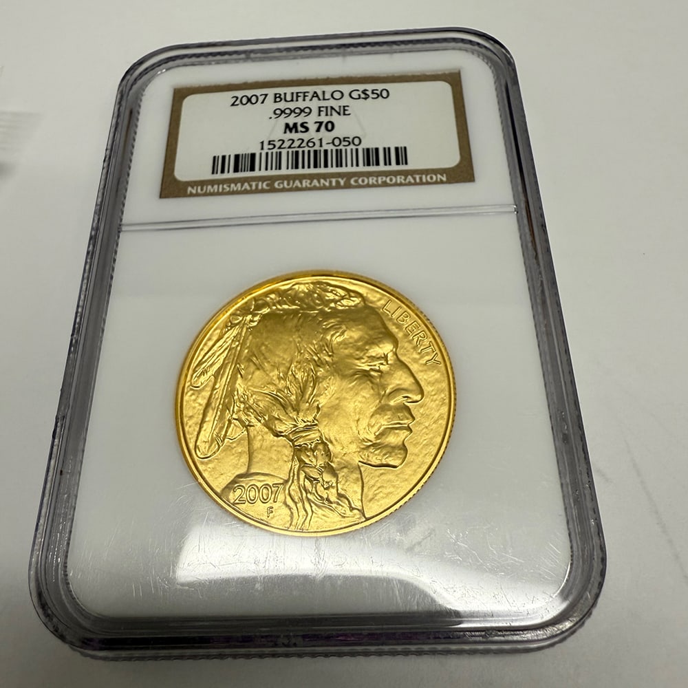 2007 Gold Buffalo G $50 1 ounce Gold Coin NGC Certified MS70: 2007 Gold Buffalo G $50 1 ounce Gold Coin NGC Certified MS70 #PAPPS73017v14