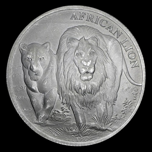 2016 Republic of Congo 5000 Francs 1 oz Silver African Lion BU: 2016 Republic of Congo 5000 Francs 1 oz Silver African Lion BU #PAPPS65185v15